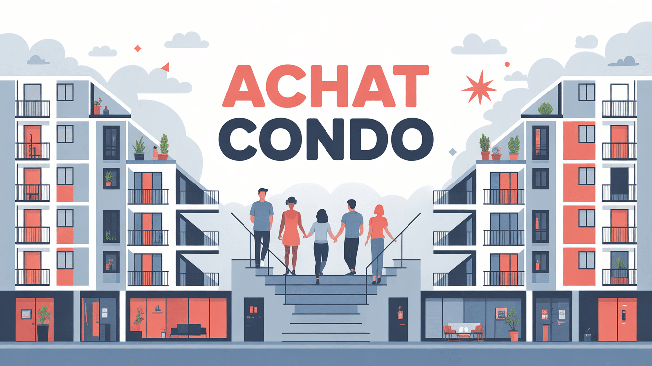 achat condo illustration immeuble copropriété