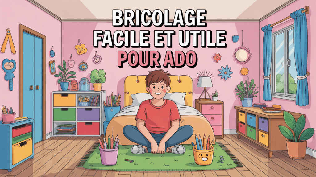 illustration bricolage facile et utile pour ado chambre créative