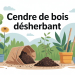 illustration cendre de bois désherbant utilisation jardin