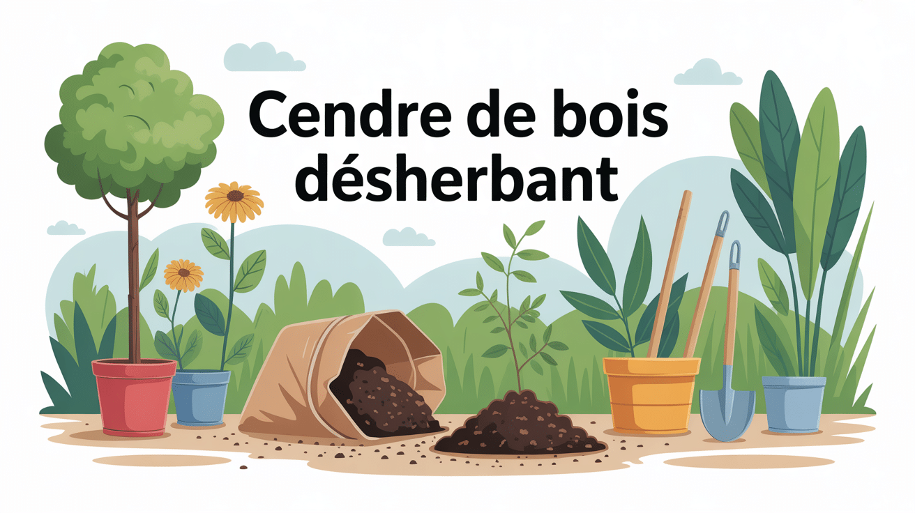 illustration cendre de bois désherbant utilisation jardin