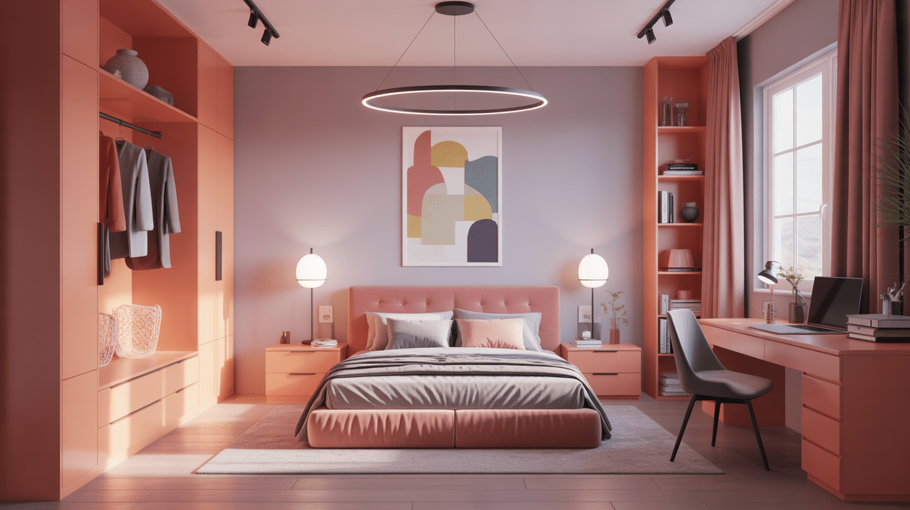 chambre en 3d moderne illustration immersive