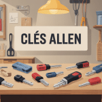 Vue stylisée de clés Allen sur établi