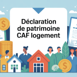 Illustration déclaration de patrimoine pour les aides au logement caf papiers et biens