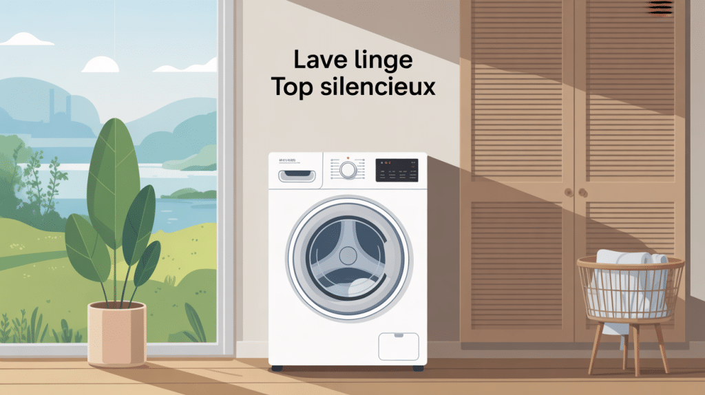 lave linge top silencieux dans intérieur paisible moderne