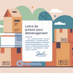 lettre de preavis pour demenagement illustration bail cartons clé