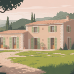 maison sarde typique avec pierres et tuiles canal