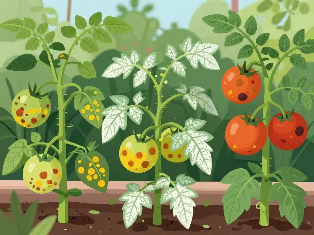 Maladies de la tomate photos comparaison des maladies sur plants