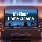 meilleur home cinema dans un salon moderne avec famille