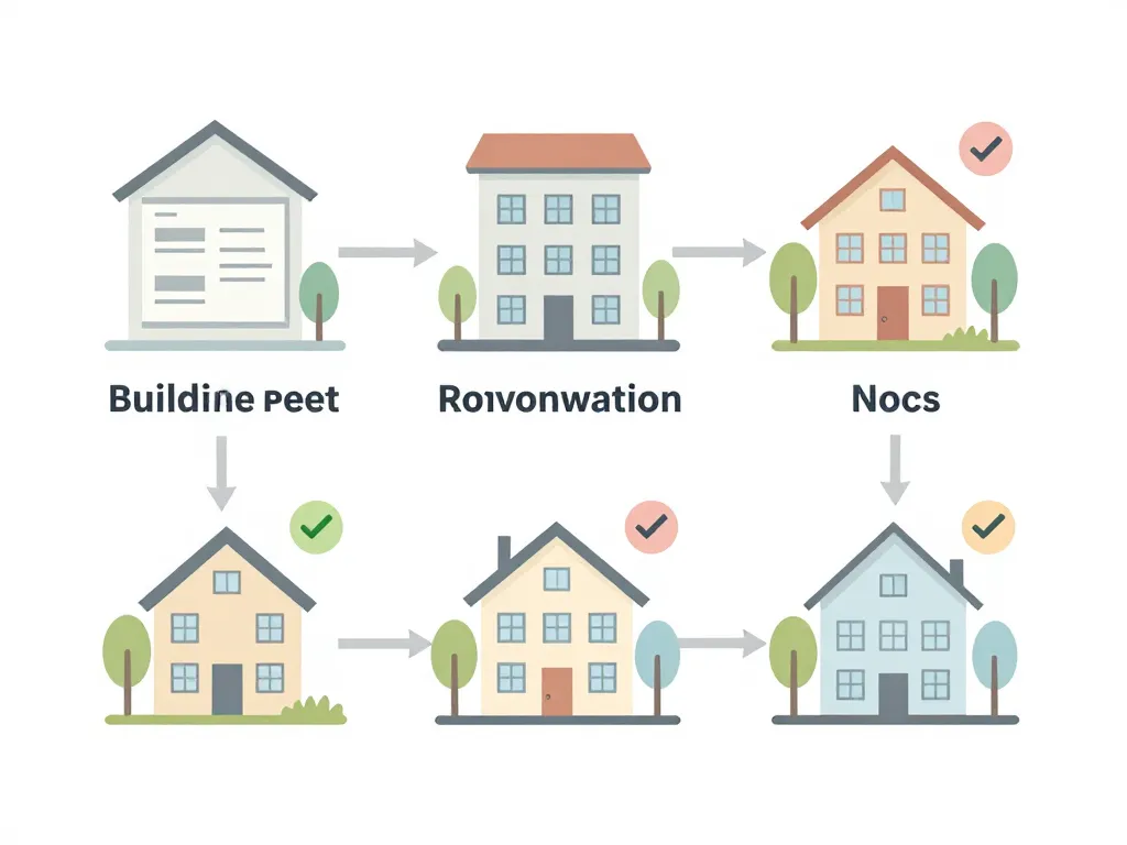 Diagramme étapes urbanisme permishabitation.fr permis déclaration