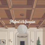 plafond à la française bois apparents ambiance chic