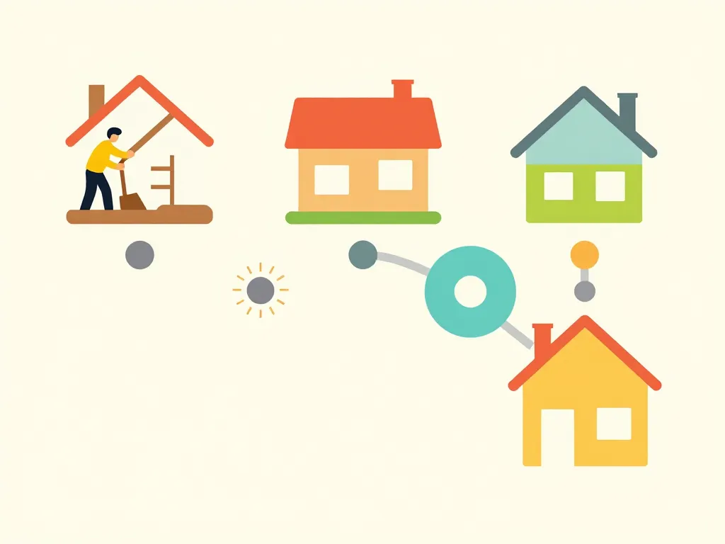 planning construction maison étapes chantiers chronologie visuelle