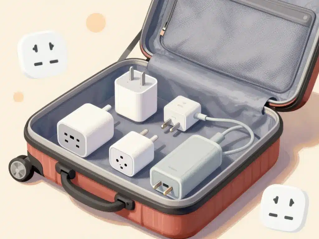 accessoires de voyage prise de courant en anglais adaptateurs