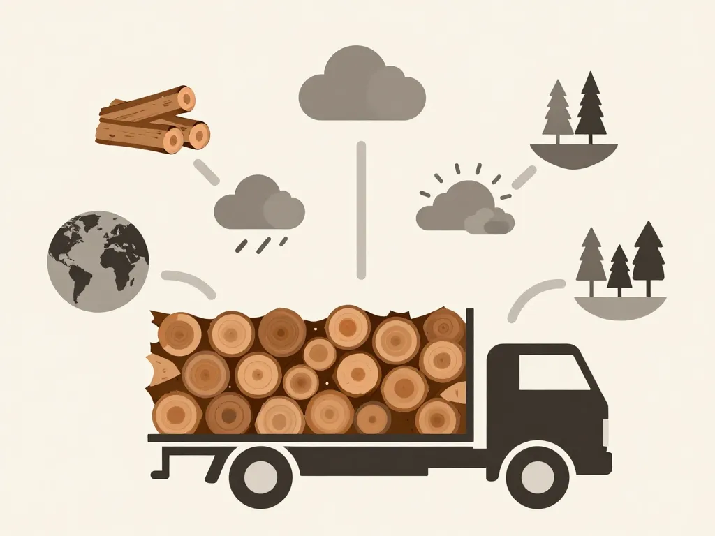 prix d'un semi remorque de bois de chauffage en 2m visuel icônes facteurs