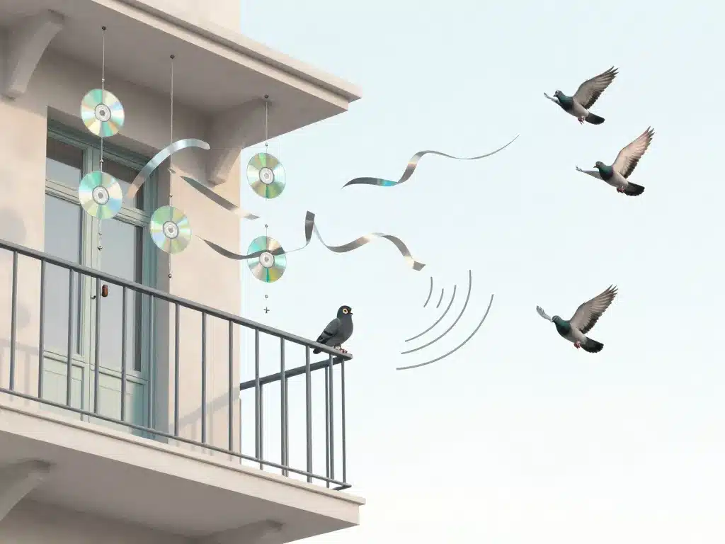 recette de grand-mère pour faire fuir les pigeons objets brillants et faux prédateur