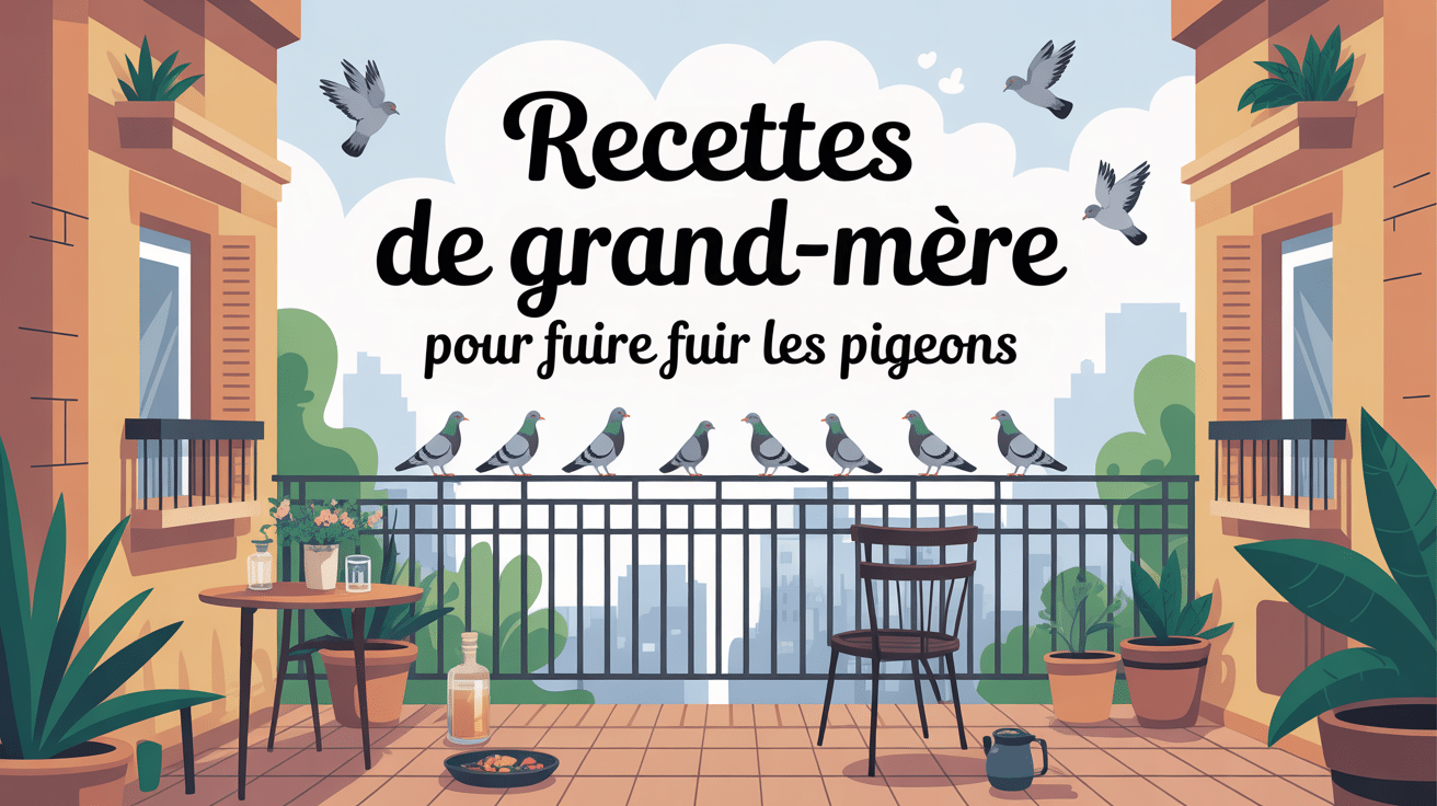 recette de grand-mère pour faire fuir les pigeons illustration balcon sans pigeons