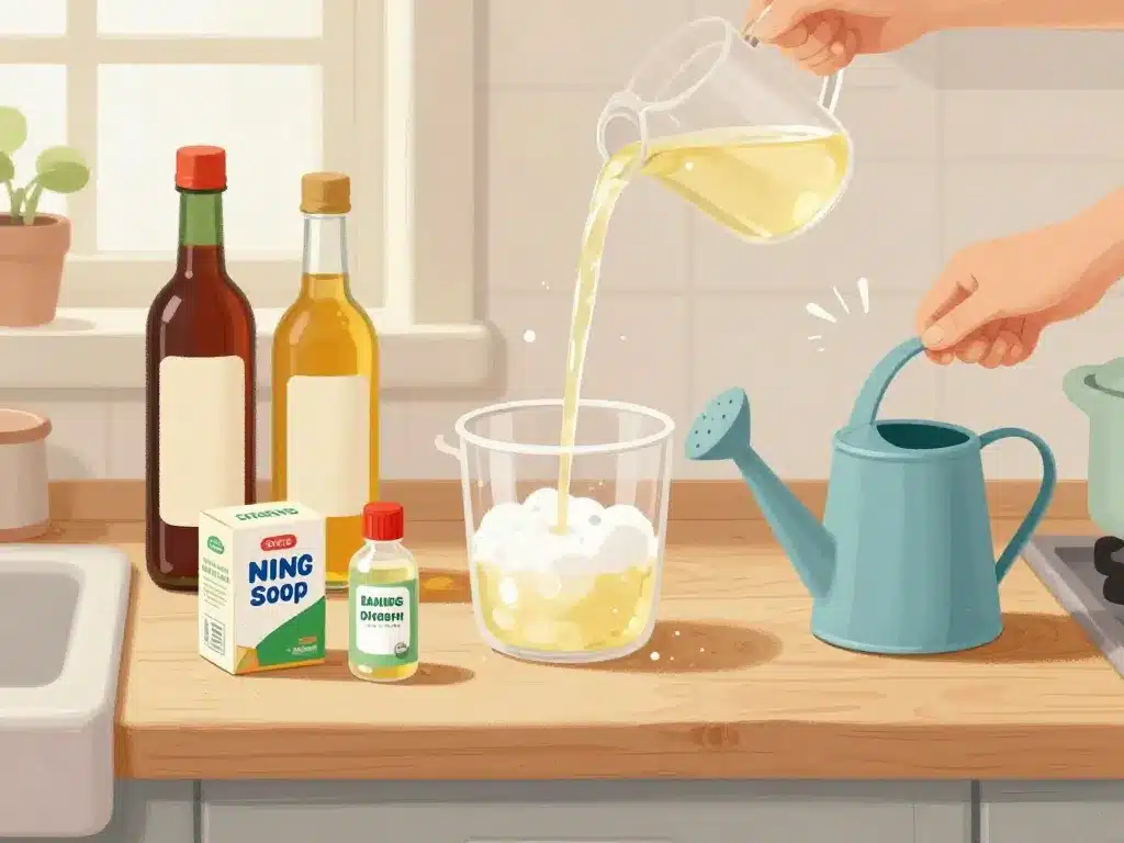 préparation cuisine recette désherbant naturel bicarbonate et vinaigre