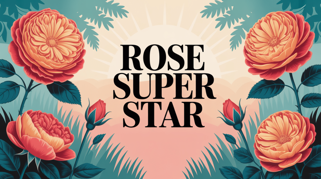 rosa super star grandes fleurs orange jardin lumineux