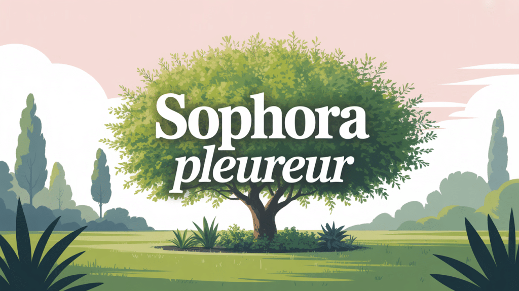 sophora pleureur ornement jardin moderne illustration