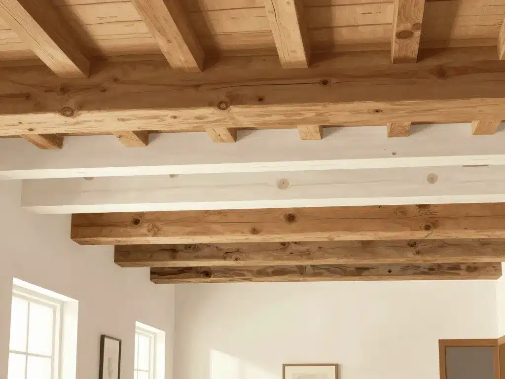 plafond à la française bois chêne pin ancien décoration