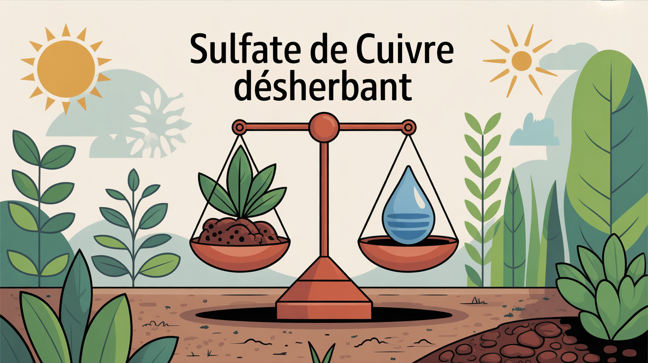 illustration sulfate de cuivre desherbant effets et alternatives jardin