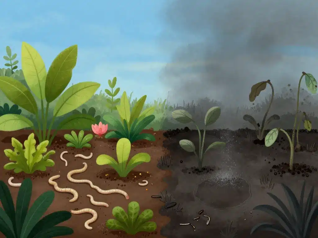 sulfate de cuivre desherbant pollution sol et faune