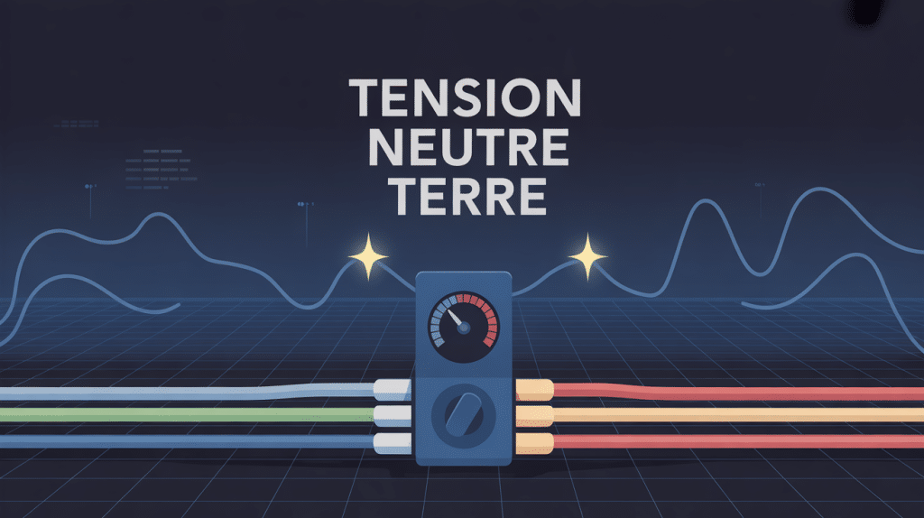 Schéma électrique tension entre neutre et terre moderne