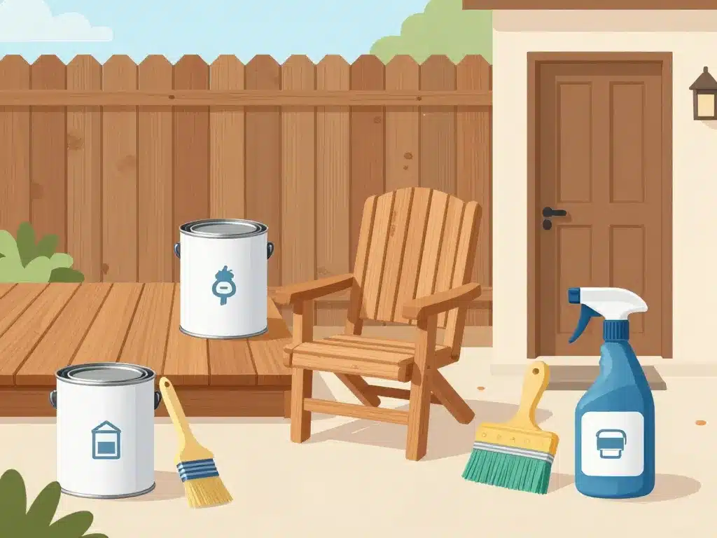 Différents produits adaptés traitement bois extérieur selon usage