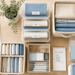 Aide rangement maison objets organisation sur table
