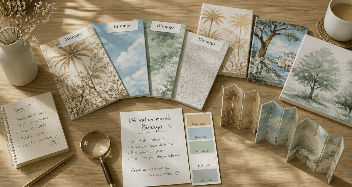 bimago avis échantillons papiers peints et toiles