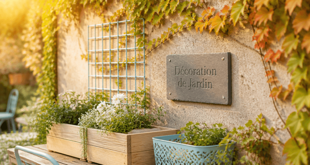 cache mur extérieur végétal et déco jardin