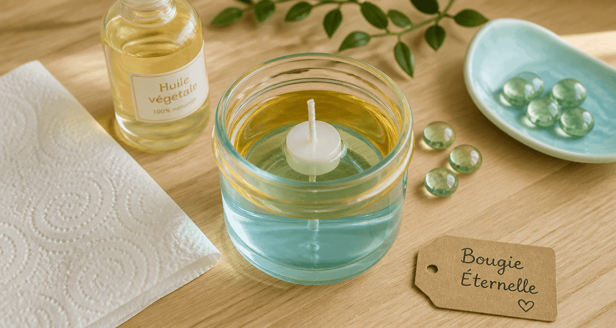 comment faire une bougie sans cire avec bocal et huile