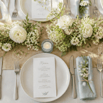 decos de mariage table élégante fleurs naturelles