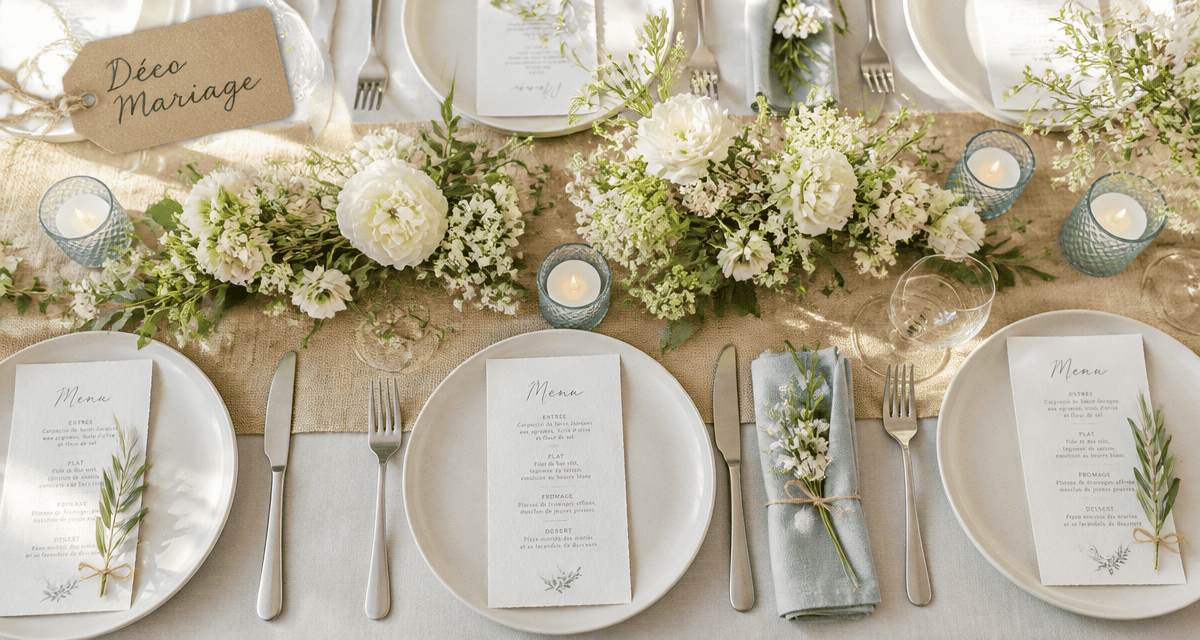 decos de mariage table élégante fleurs naturelles