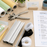 habillage stand salon accessoires fixation sur table