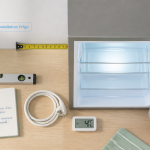 installation frigo plan de travail accessoires