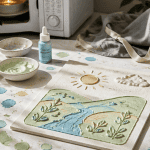 Peinture gonflante colorée effet 3D sur papier