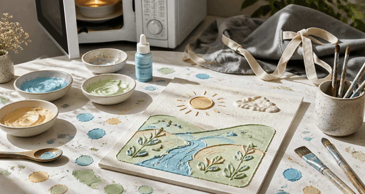 Peinture gonflante colorée effet 3D sur papier