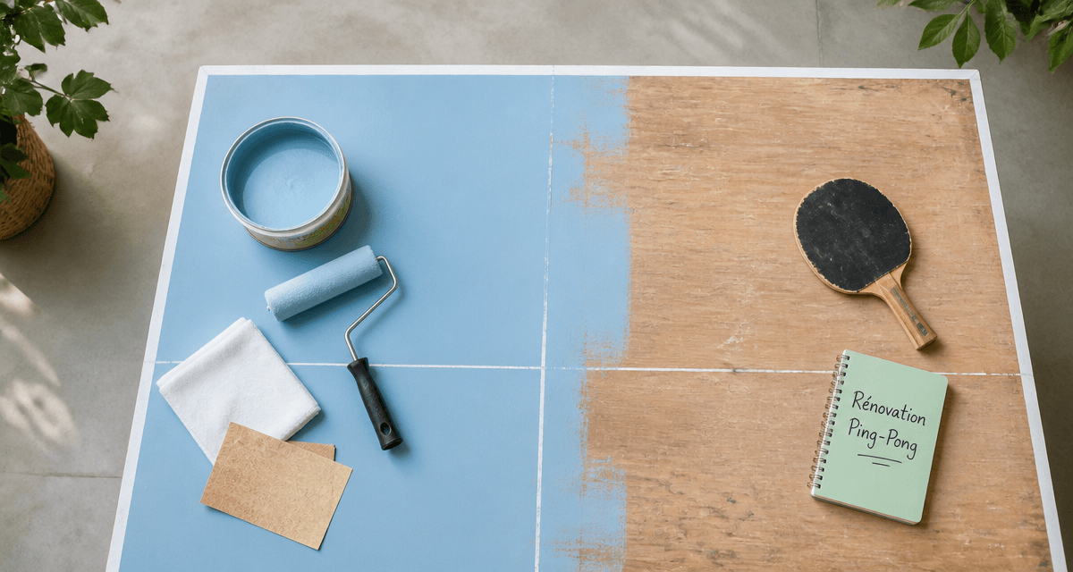 peinture pour table de ping pong rénovation outils