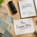 prix canapé story échantillons tissus croquis