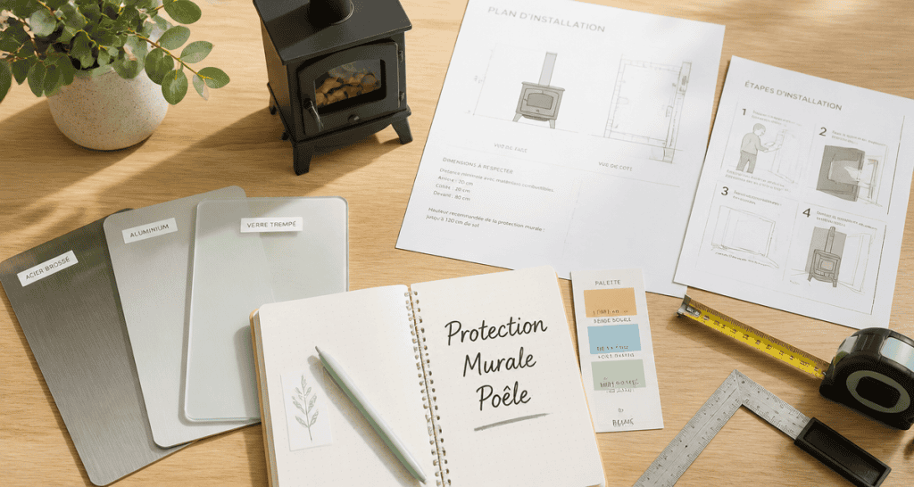 Protection murale pour poele a bois matériaux et plans