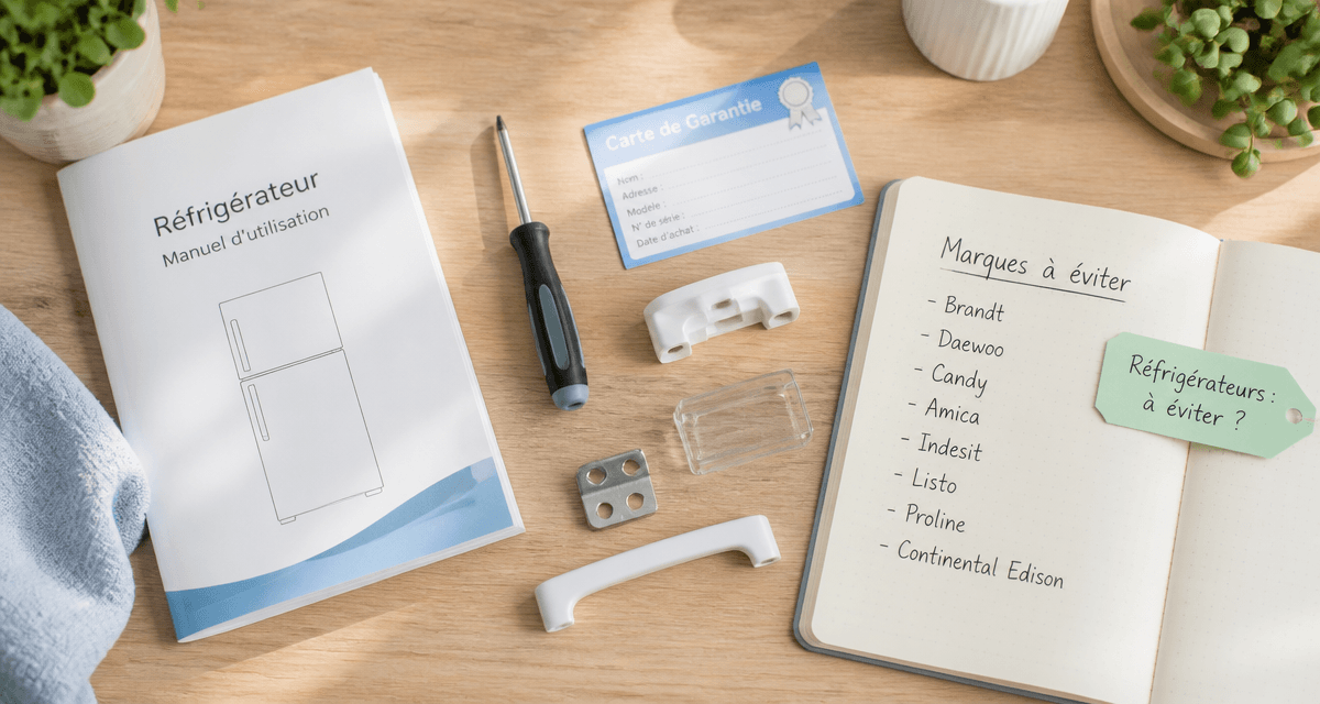 quelle marque de réfrigérateur à éviter, liste sur carnet et accessoires
