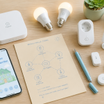 zigbee domotique sur bureau lumineux