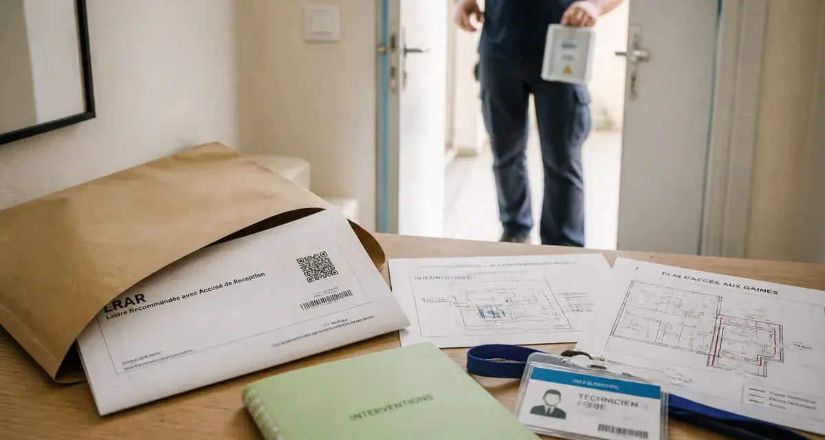 Autorisation installation fibre optique locataire : courrier LRAR