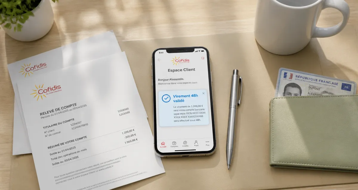 cofidis virement 48h smartphone notification