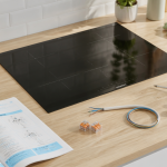 comment brancher une plaque de cuisson sur plan de travail moderne