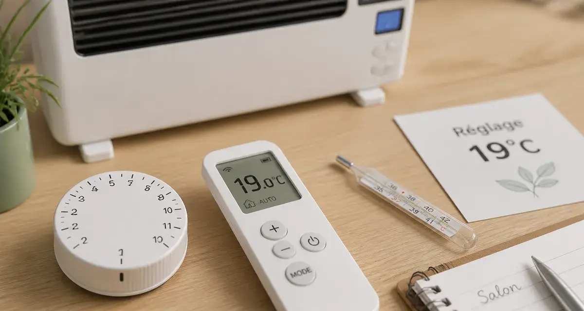 Comment régler un radiateur électrique à 19°C au salon