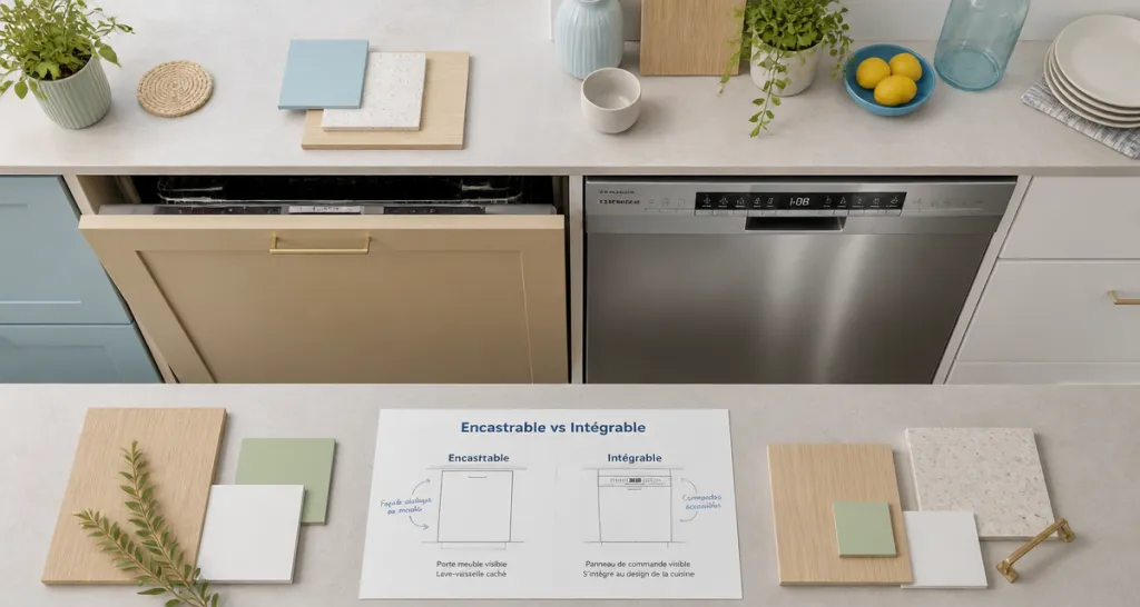 différence entre encastrable et intégrable lave-vaisselle cuisine