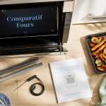 Four encastrable comparatif flat-lay cuisine