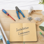 Installer luminaire plafond outils et matériel