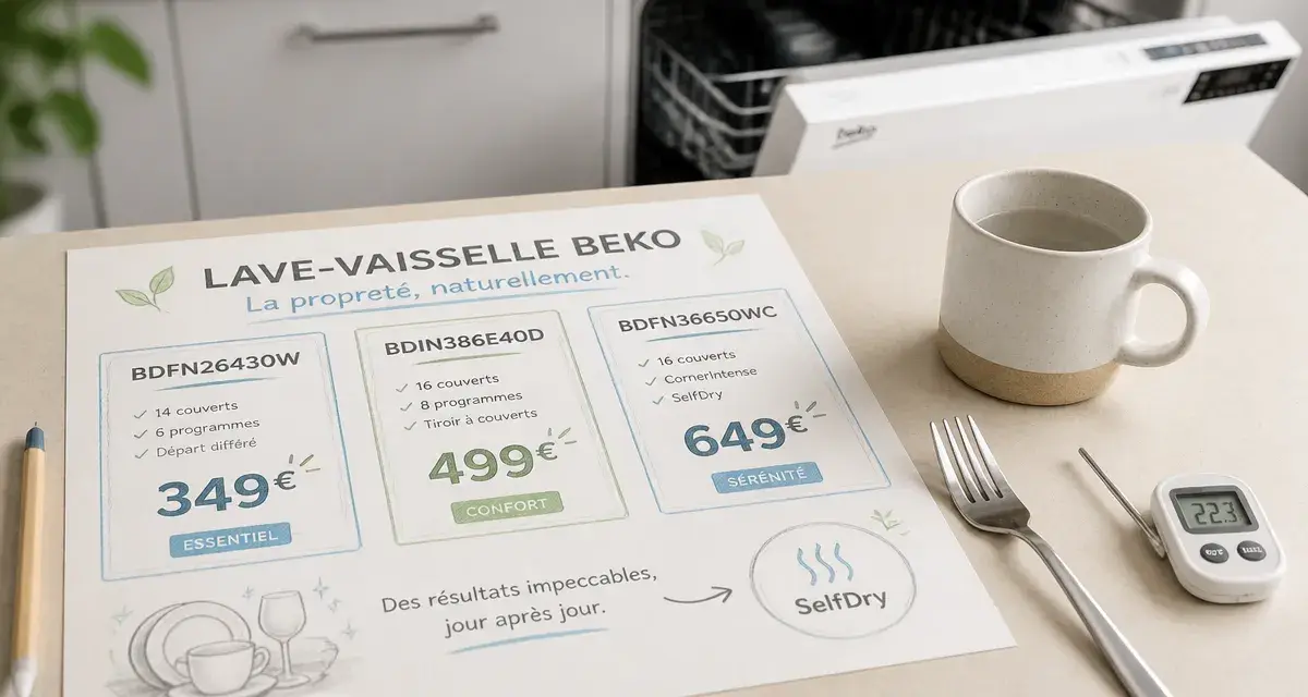Lave vaisselle Beko prix 290€ à 850€